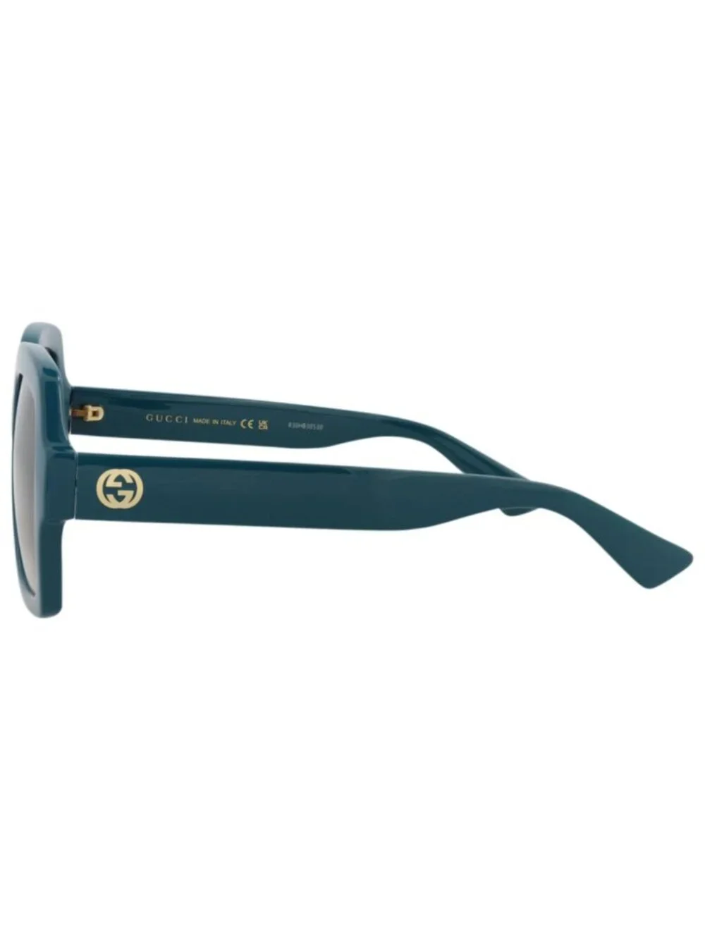 New Gucci Women's Sunglasses Square Rectangle Injection Frame Blue Blue Brown